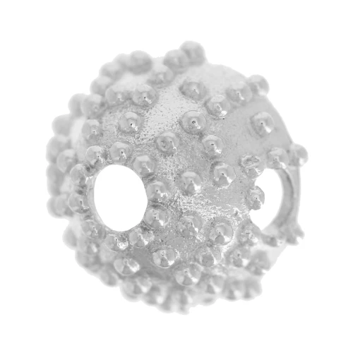 Cuenta erizo 3 agujeros 10 mm - Plata 925 x1