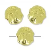 Cuenta buddha 7 mm Dorado con oro fino x1