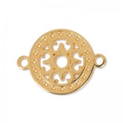 Separador redondo filigrana 2 anillox 14 mm dorado rosa x1