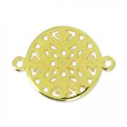 Separador redondo filigrana 2 anillox 20 mm Dorado con oro fino x1|raw }}