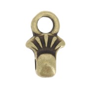 Platillo-Embout para cuentas Rocalla Miyuki 8/0 4x7mm Pilos - Bronce x1