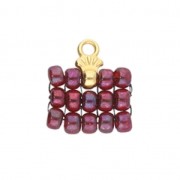 Platillo-Embout para cuentas Rocalla Miyuki 8/0 4x7mm Pilos - Bronce x1