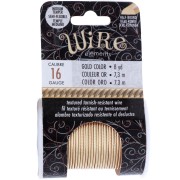 Hilo de cobre redondo trenzado de 1,29 mm, semiduro - Dorado para evitar el deslustre x7.3m