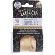 Alambre de cobre redondo trenzado de 0,81 mm, semiduro - Dorado para evitar el deslustre x13.7m