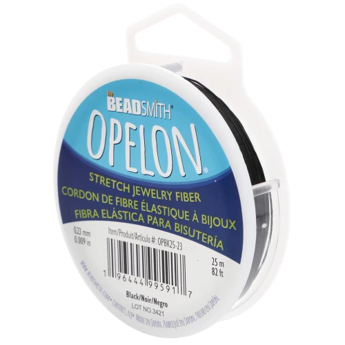 Opelon 0,23 mm fibra elástica - Negro x25m