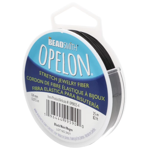 Opelon 0,4 mm fibra elástica - Negro x25m
