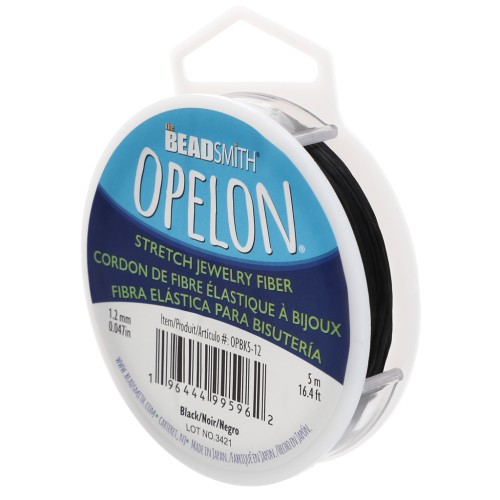 Opelon fibra elástica 1,2 mm - Negro x5m