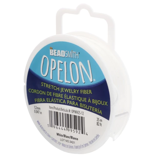 Opelon fibra elástica 1,2 mm - Blanco x25m