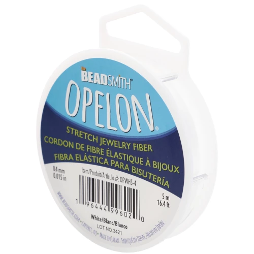 Opelon 0,4 mm fibra elástica - Blanco x5m