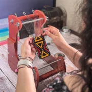 Telar de cuentas de madera ajustable x1