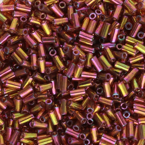 Miyuki Bugles 3 mm BGL1-301 - Topacio Oscuro Arco Iris Brillo Dorado x10g