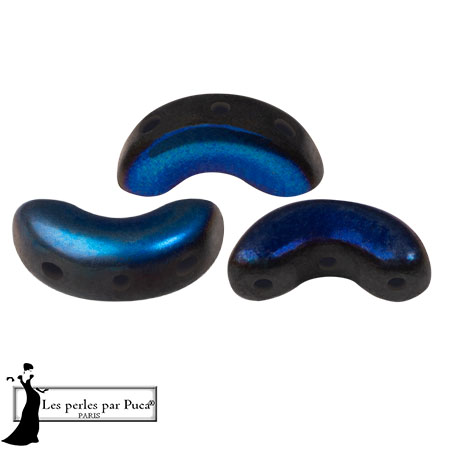 Cuentas de cristal Arcos® de Puca® 5x10 mm - Full Azzuro Mat x10g