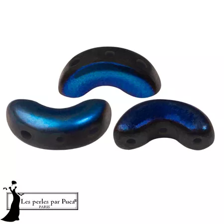 Cuentas de cristal Arcos® de Puca® 5x10 mm - Full Azzuro Mat x10g