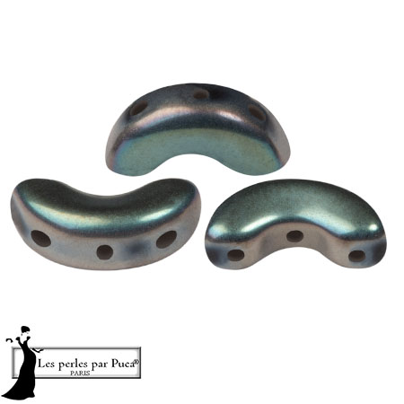 Cuentas de cristal Arcos® de Puca® 5x10 mm - Completo Celsian Mat x10g