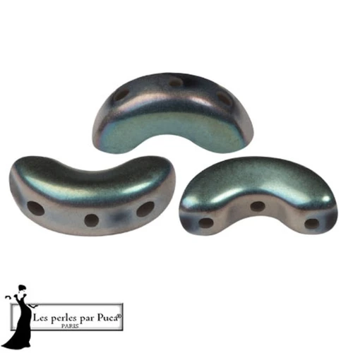Cuentas de cristal Arcos® de Puca® 5x10 mm - Completo Celsian Mat x10g