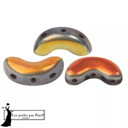 Cuentas de cristal Arcos® de Puca® 5x10 mm - Full Marea Mat x10g