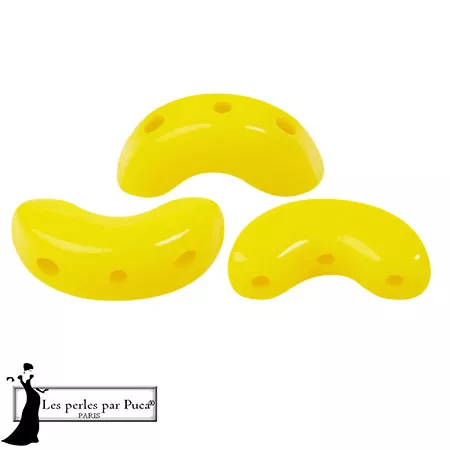 Cuentas de cristal Arcos® de Puca® 5x10 mm - Jonquil opaco x10g