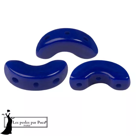 Cuentas de cristal Arcos® de Puca® 5x10 mm - Zafiro opaco x10g