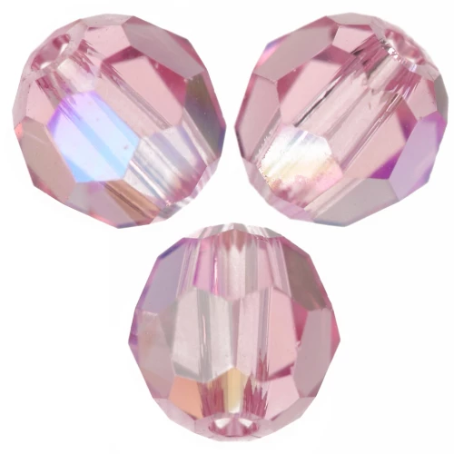 Cuentas redondas PureCrystal 5000 4 mm - Light rose Shimmer x20