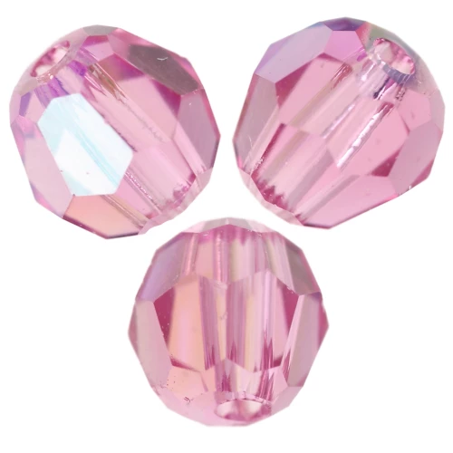Cuentas redondas PureCrystal 5000 4 mm - Shimmer Pink x20