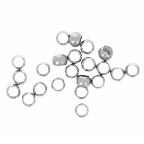 Cuentas de latón 2,5 mm - Plateado x100