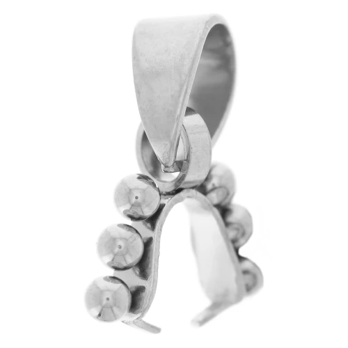 Pinzas para colgantes de 15 mm con bolitas - acero inoxidable 304 x1