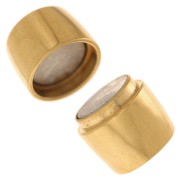 Cierre magnético para cordón de 10 mm - Acero inoxidable 316 Dorado x1