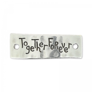 Separador Together forever 33 mm Chapado Plateado envejecido x1