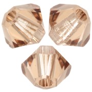Peonzas de cristal Swarovski 5328 3 mm - Topacio ahumado claro reinventado x50