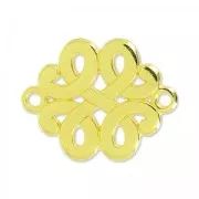 Separador céltico 2 anillos 17 mm Dorado con oro fino x1