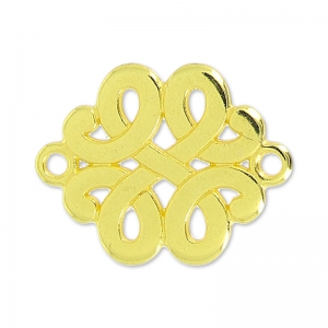 Separador céltico 2 anillos 17 mm Dorado con oro fino x1