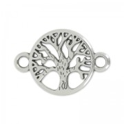 Separador arbol de la vida 2 anillos 22 mm Chapado Plateado envejecido x1|raw }}