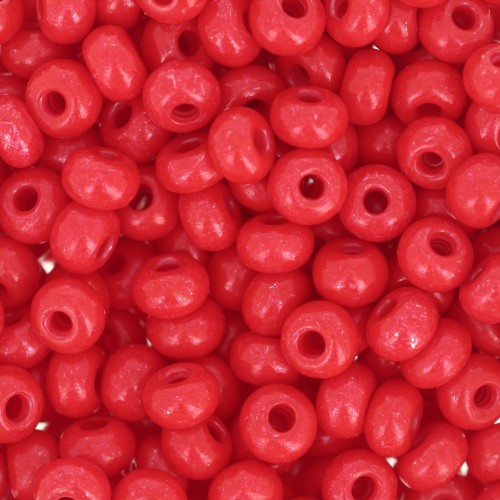 Cuentas de Rocalla Preciosa 6/0, 4 mm - Terra Intensive - Rojo, 20 g