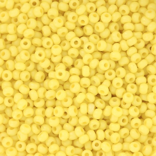 Cuentas de Rocalla Preciosa 11/0 de 2 mm - Terra Intensive - Amarillo mate x 20 g