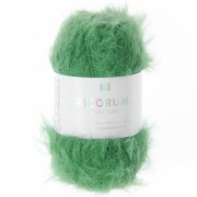 Hilo de imitación de piel Ricorumi Furry Furry Rico Design Amigurumi Abeto verde 006 x25g