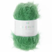 Hilo de imitación de piel Ricorumi Furry Furry Rico Design Amigurumi Abeto verde 006 x25g