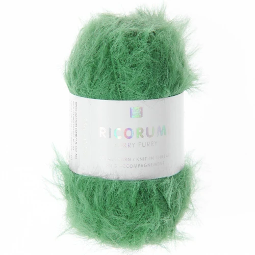 Hilo de imitación de piel Ricorumi Furry Furry Rico Design Amigurumi Abeto verde 006 x25g
