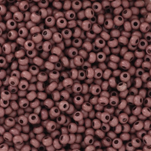 Cuentas de Rocalla Preciosa 11/0 de 2 mm - Terra Intensive - Marrón oscuro mate x 20 g