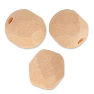 Facetadas 6 mm Opaco Light Peach Silk Mat x25