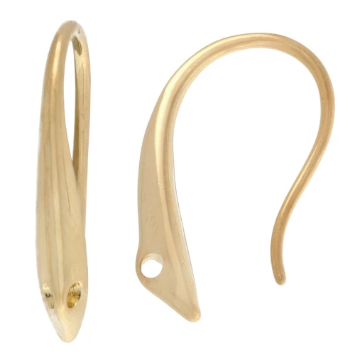 Ganchos 16 mm - 3 micras chapados en oro x2