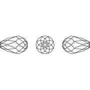 Peras PureCrystal 5500 Siam 9x6 mm x4