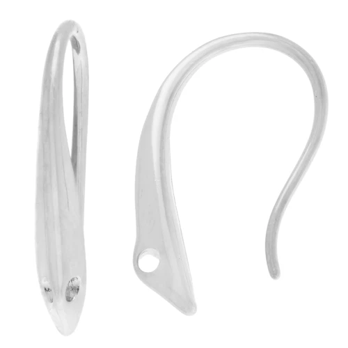 Pendientes 16 mm - Plateado fino x2