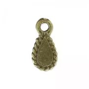 Dijes gotas 11.5 mm bronce x4