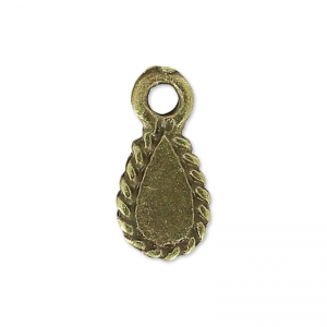 Dijes gotas 11.5 mm bronce x4