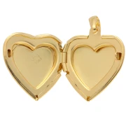 Colgante Marco Corazón 23x19,5 mm - motivo arabesco - Dorado con oro fino x1