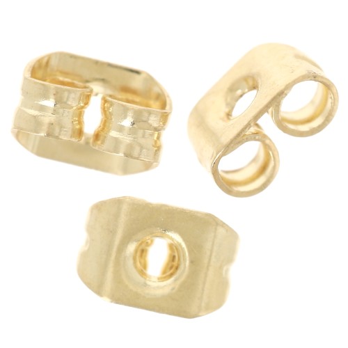Ganchos pendientes - Poussettes pour clous d'oreilles 5x3.5 mm - Dorado x10