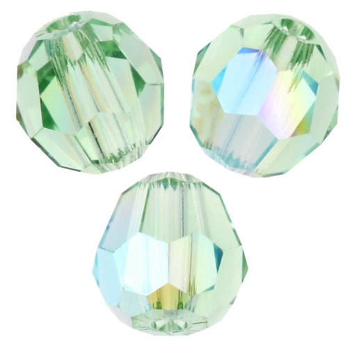 Cuentas redondas PureCrystal 5000 4 mm - Peridot Shimmer x20