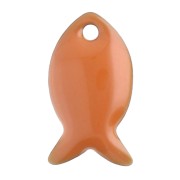 Cuentas pez metal y resina epoxi 14x8 mm - Mostaza x6|raw }}