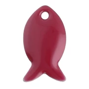 Rojo oscuro - Sequins poissons en métal et résine époxy 14x8 mm - Rouge foncé x6 Sequins poissons en métal et résine époxy 14x8 mm - Rouge foncé x6