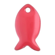 Peces de metal y resina epoxi 14x8 mm - Rojo x6